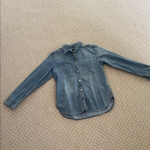 Blue Denim Button-Up Shirt